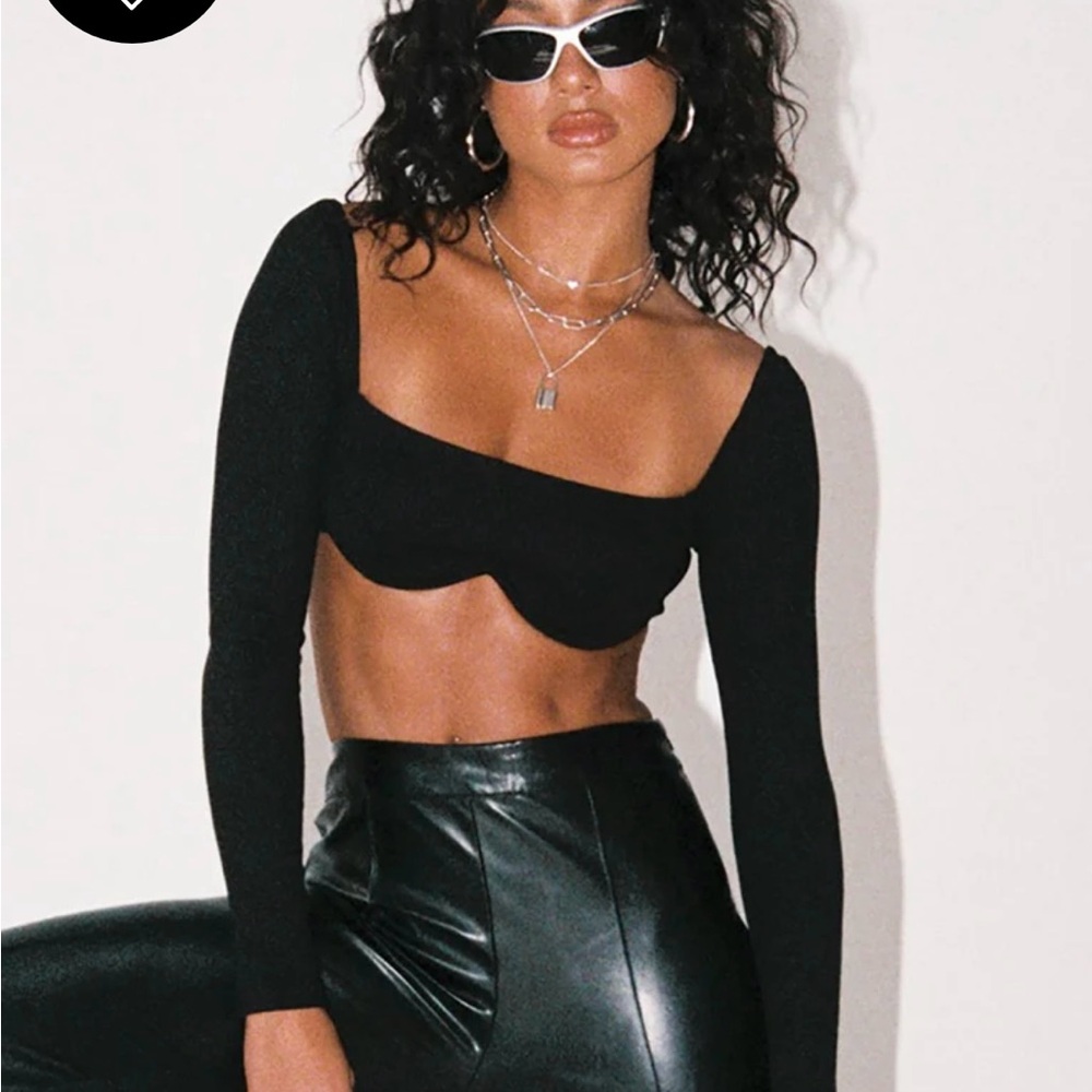 Princess Polly Becca Long Sleeve Crop Top